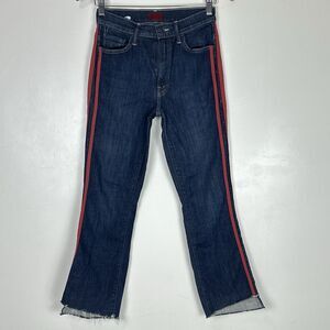 Mother Denim Women's Insider Crop Step Fray  Hem Jeans in Speed Racer Size 26